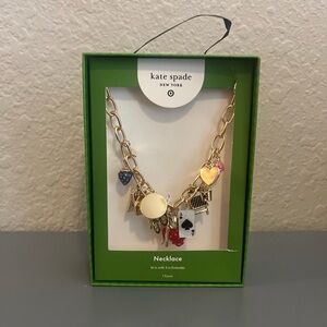 Kate Spade Target New York Chunky Charm Statement Necklace Gold